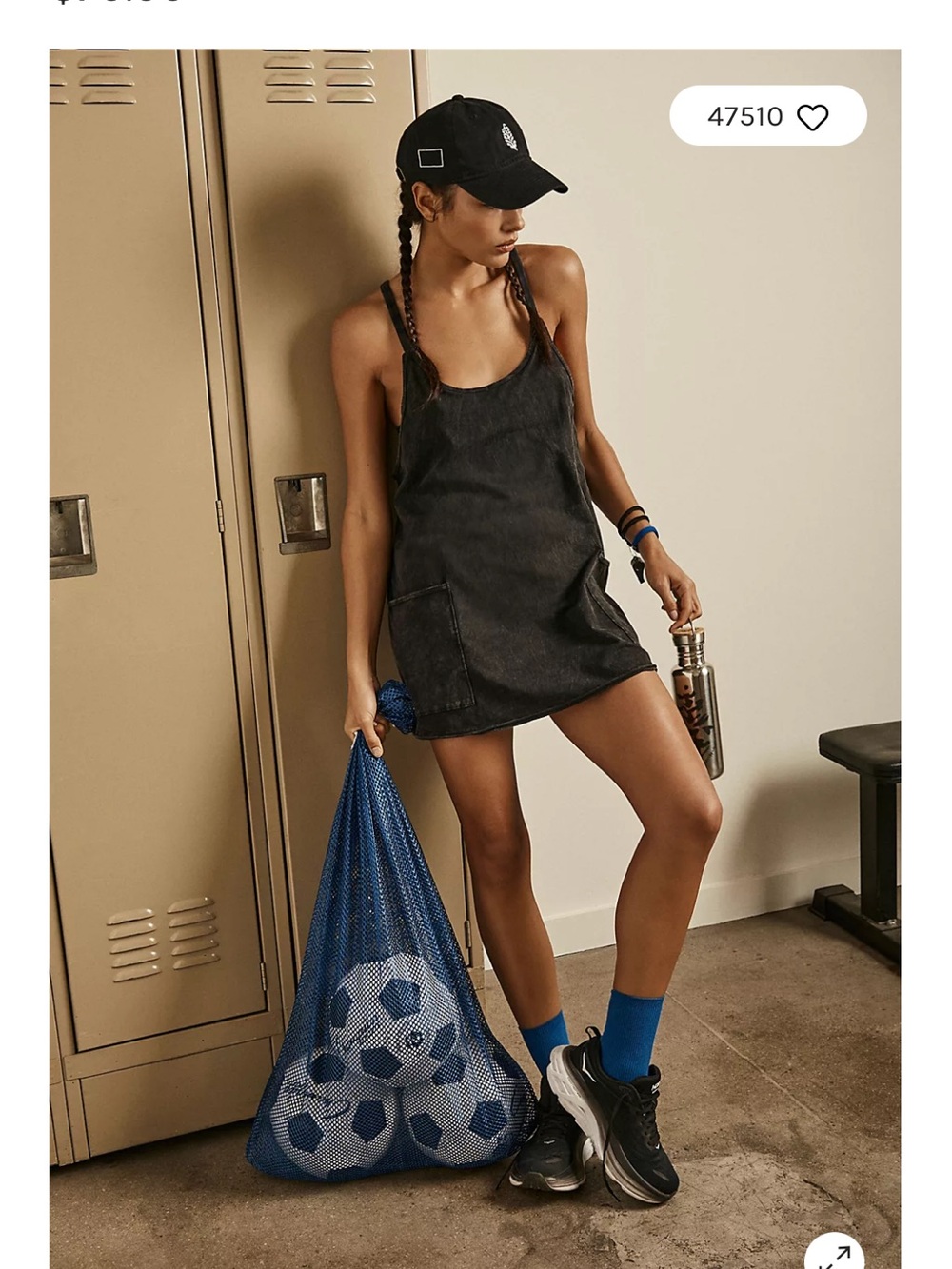 Free People Hotshot black athletic dress